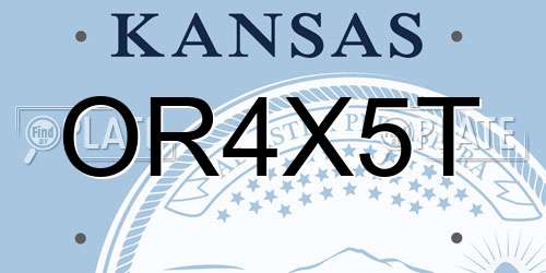 OR4X5T Kansas License Plate