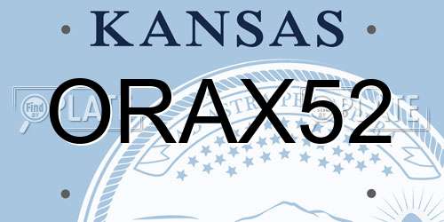 ORAX52 Kansas License Plate