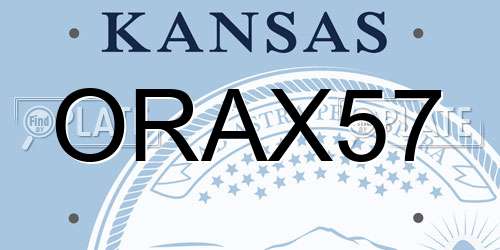 ORAX57 Kansas License Plate