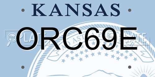 ORC69E Kansas License Plate