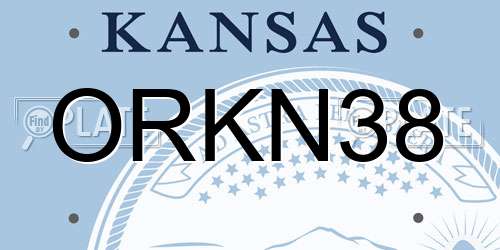 ORKN38 Kansas License Plate