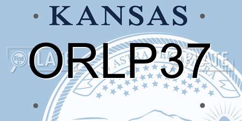 ORLP37 Kansas License Plate