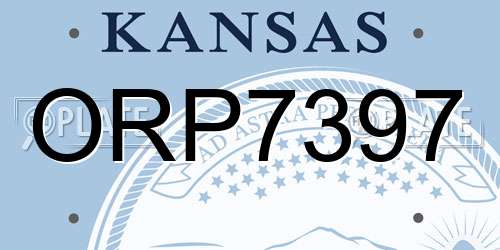 ORP7397 Kansas License Plate