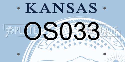 OS033 Kansas License Plate