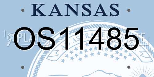 OS11485 Kansas License Plate