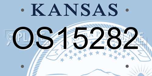 OS15282 Kansas License Plate