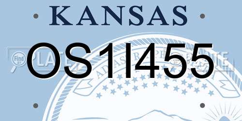 OS1I455 Kansas License Plate