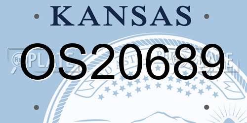 OS20689 Kansas License Plate