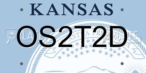 OS2T2D Kansas License Plate