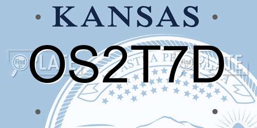 OS2T7D Kansas License Plate