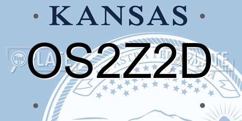 OS2Z2D Kansas License Plate