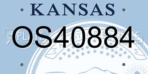 OS40884 Kansas License Plate