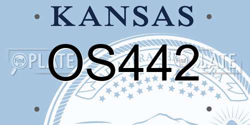 OS442 Kansas License Plate