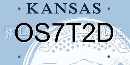 OS7T2D Kansas License Plate