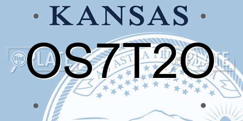 OS7T2O Kansas License Plate