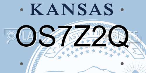OS7Z2Q Kansas License Plate