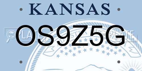OS9Z5G Kansas License Plate