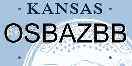 OSBAZBB Kansas License Plate