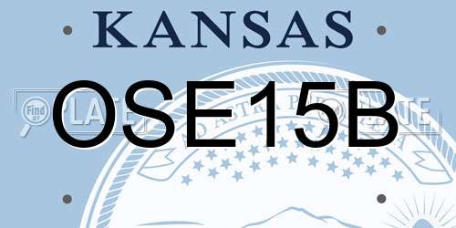 OSE15B Kansas License Plate