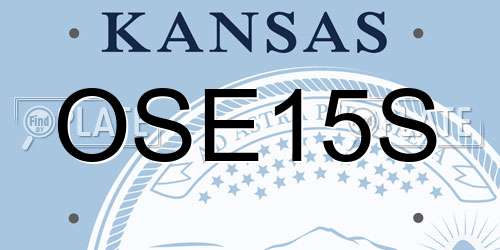 OSE15S Kansas License Plate