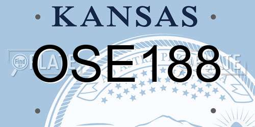OSE188 Kansas License Plate