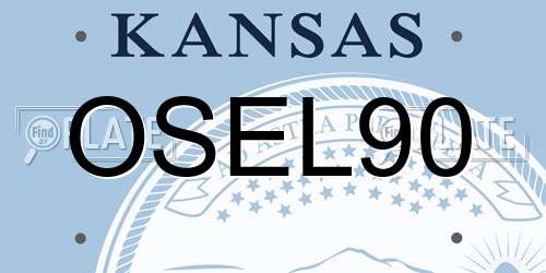 OSEL90 Kansas License Plate