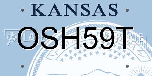 OSH59T Kansas License Plate