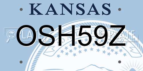 OSH59Z Kansas License Plate