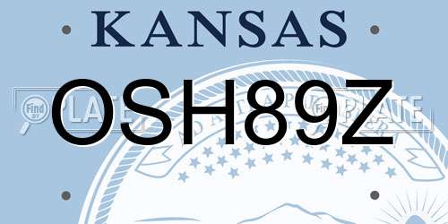 OSH89Z Kansas License Plate