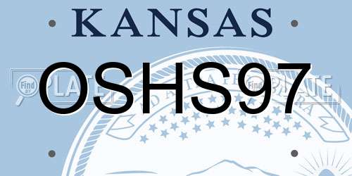 OSHS97 Kansas License Plate