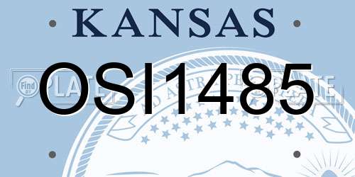 OSI1485 Kansas License Plate