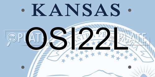 OSI22L Kansas License Plate