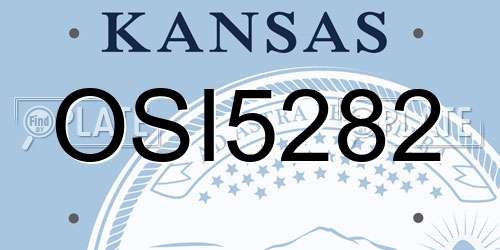 OSI5282 Kansas License Plate