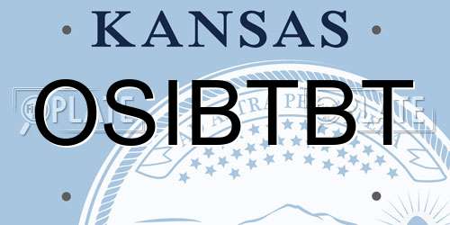 OSIBTBT Kansas License Plate