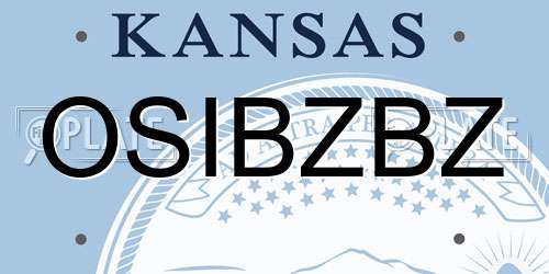 OSIBZBZ Kansas License Plate