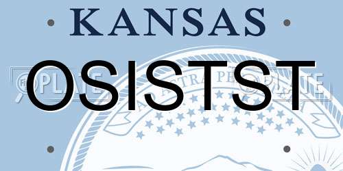 OSISTST Kansas License Plate