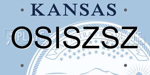 OSISZSZ Kansas License Plate