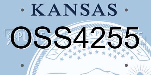 OSS4255 Kansas License Plate