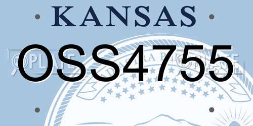 OSS4755 Kansas License Plate