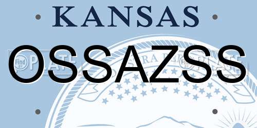 OSSAZSS Kansas License Plate