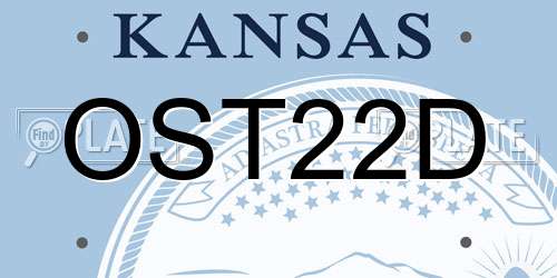 OST22D Kansas License Plate