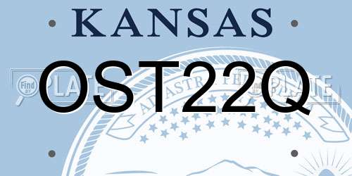 OST22Q Kansas License Plate