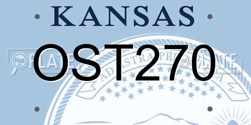 OST270 Kansas License Plate