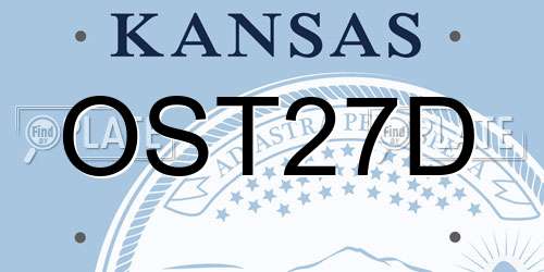 OST27D Kansas License Plate
