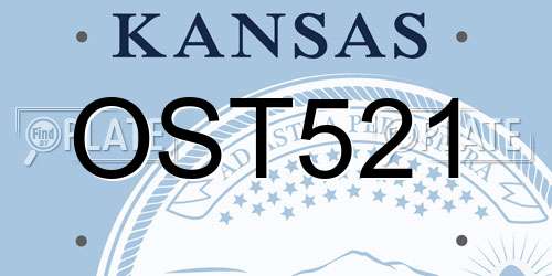 OST521 Kansas License Plate