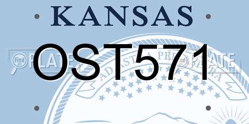 OST571 Kansas License Plate