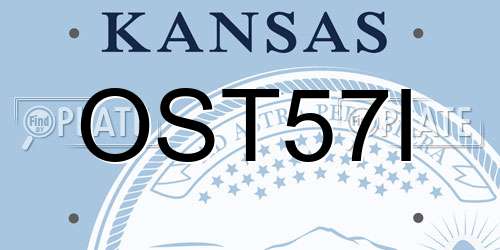 OST57I Kansas License Plate