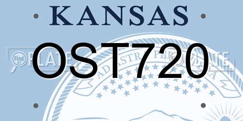 OST720 Kansas License Plate