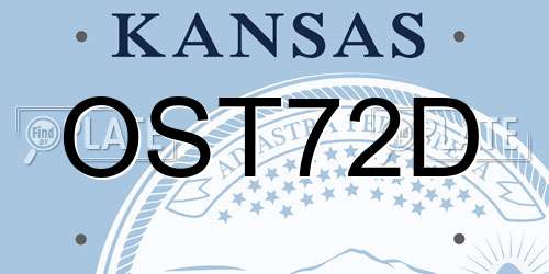 OST72D Kansas License Plate