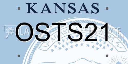 OSTS21 Kansas License Plate